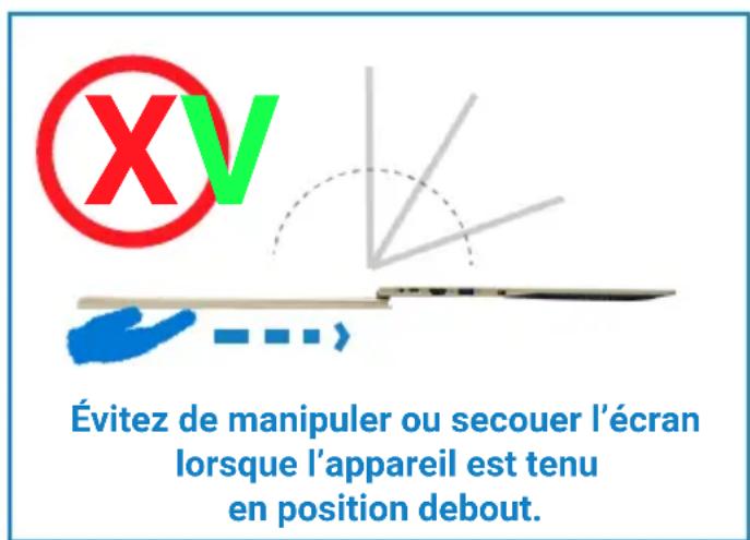 DANEW Dbook 142 - Précaution importante - écran à ouverture à 180° - 2