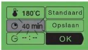 Atag ZX6011Q - - 5) Bakduur en einduur van de baktijd. - 1