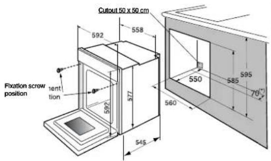 Atag ZX6011Q - The oven may be housed either under a work surface or built into a column that is open\* or closed with a suitable opening. - 1