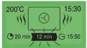Atag ZX6011Q - Cooking with a cooking time selected - 1