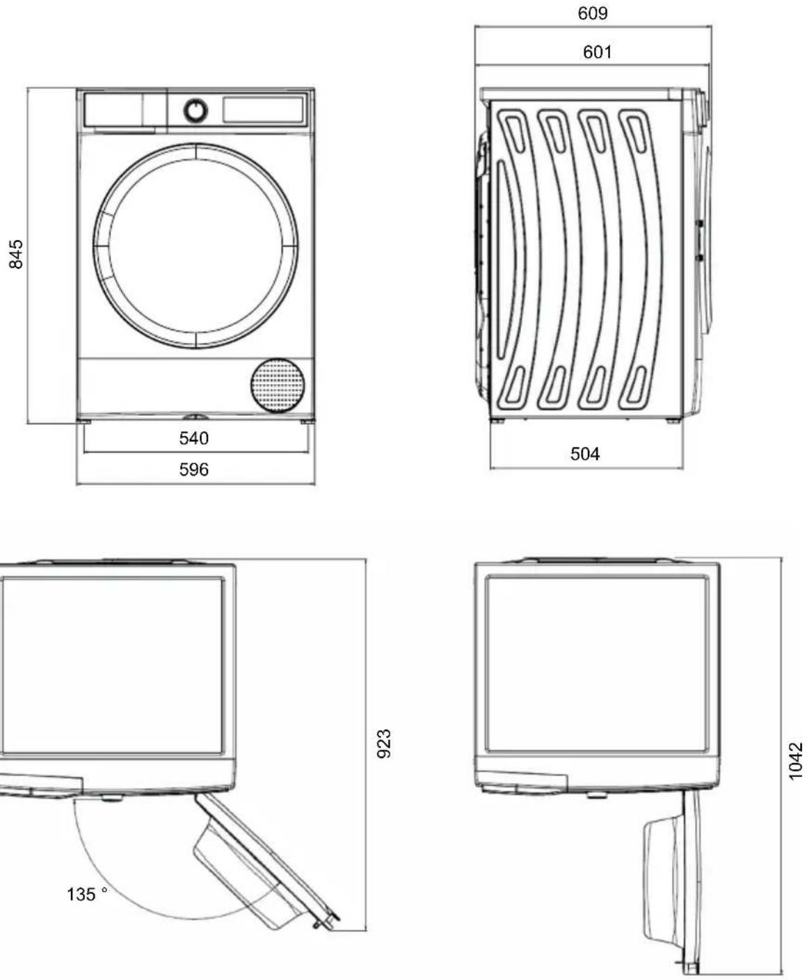 Pando PWS-8161 - MEDIDAS DEL PRODUCTO - 1