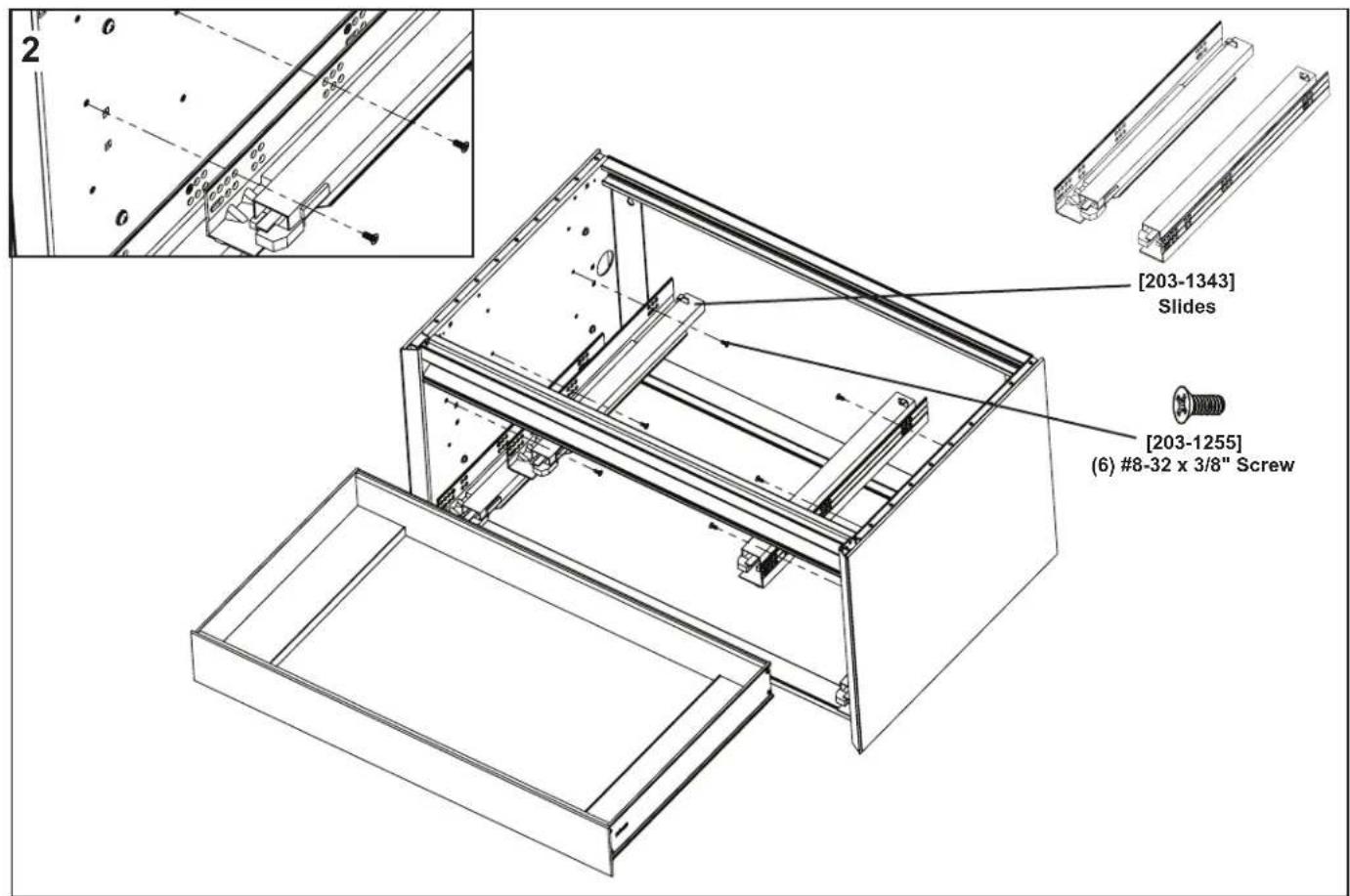 Robern VM24H2D18P26N - OPTIONAL SLIM DRAWER INSERT - 2