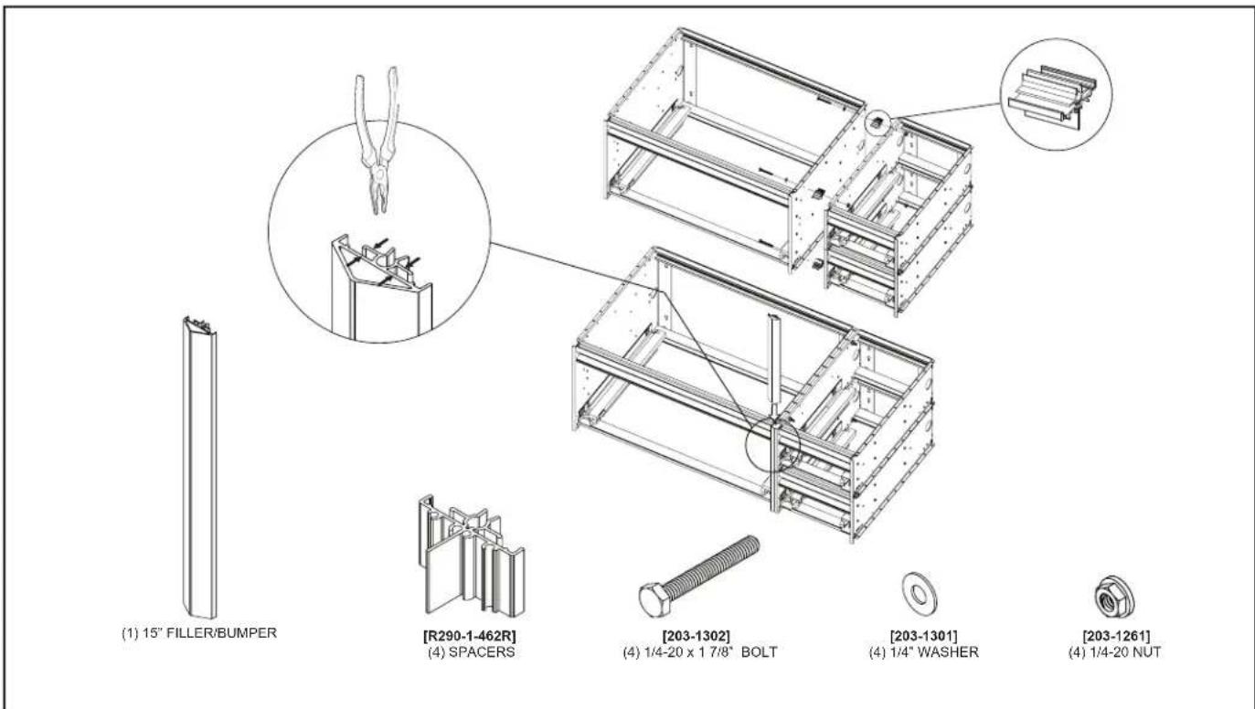 Robern VM24H2D18P26N - OPTIONAL GANGING KIT - 1