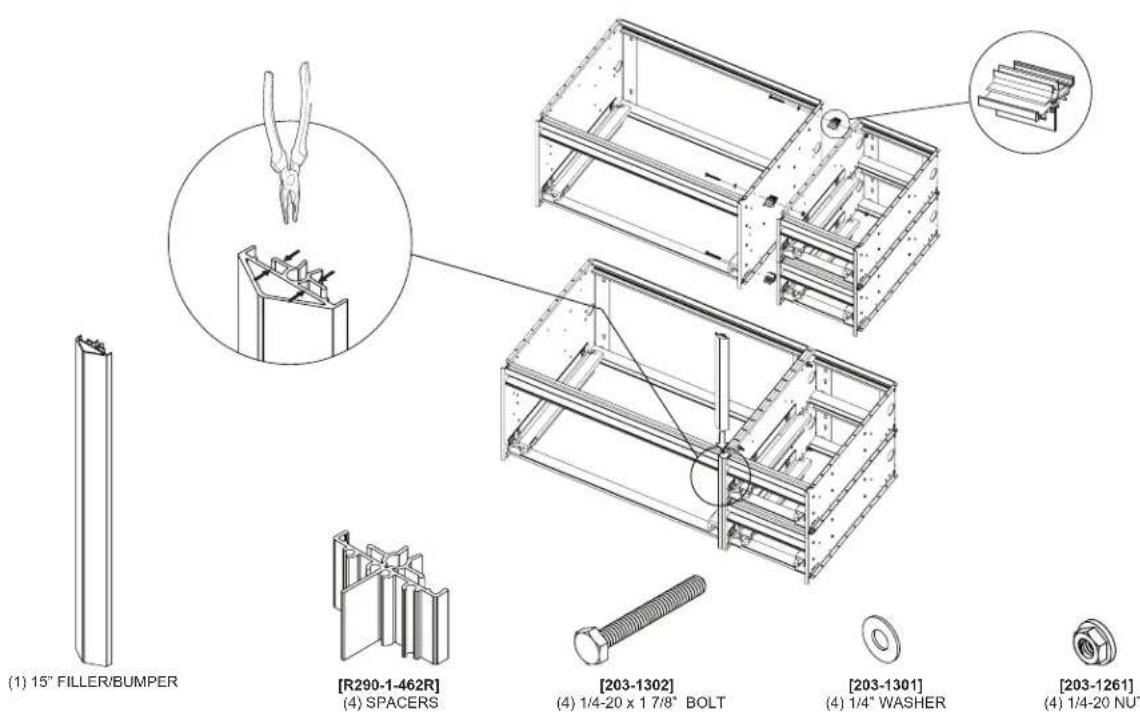 Robern VM30H2D18F21S - OPTIONAL GANGING KIT - 1