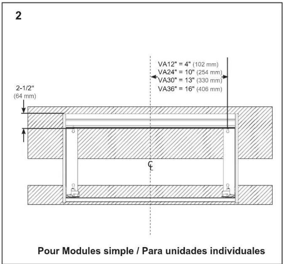 Robern VM30H2D18F21S - BLOCAGE DIMENSIONS / EL BLOQUEO DIMENSIONES - 2