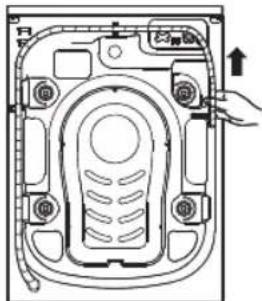 VALBERG WF 914 A-10 SD W180C - Branchement du tuyau d'évacuation d'eau - 1