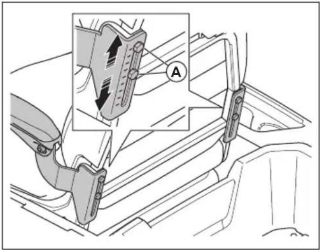 HUSQVARNA Z 342iF - De armsteunen afstellen - 1