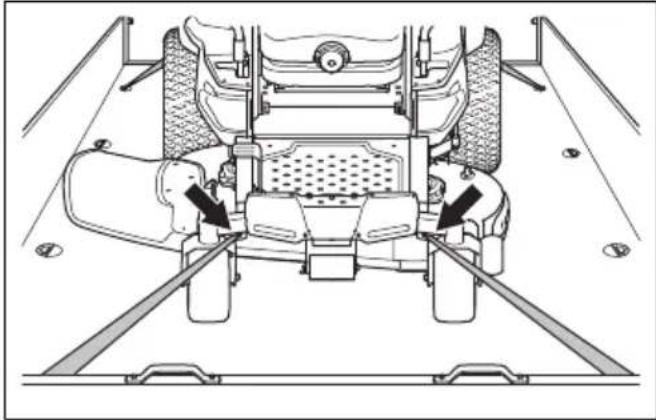 HUSQVARNA Z 342iF - Pour fixer le produit sur une remorque en vue de son transport - 6