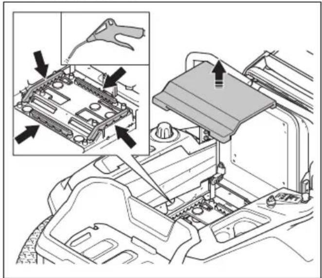 HUSQVARNA Z 342iF - So reinigen Sie den Bildschirm auf dem Elektronikgehäuse - 2