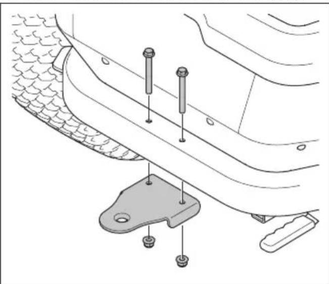 HUSQVARNA Z 342iF - Pour installer la barre de remorquage - 1