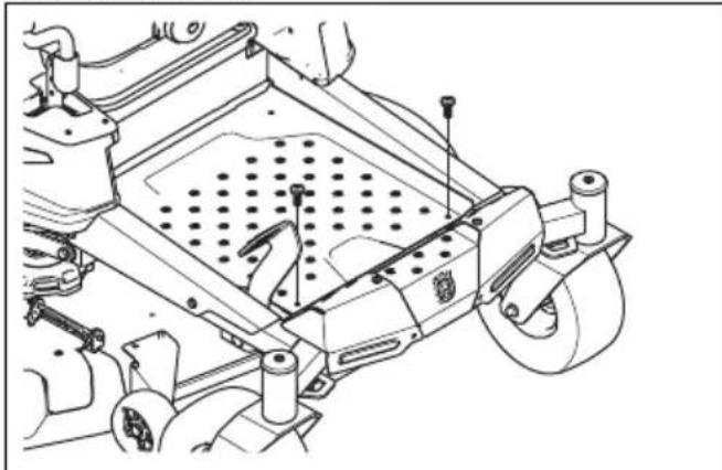 HUSQVARNA Z 342iF - Pour installer la plaque repose-pieds - 2