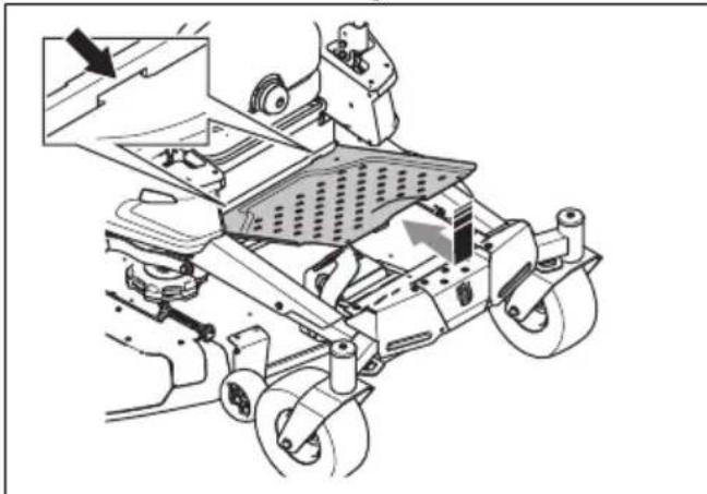 HUSQVARNA Z 342iF - Pour installer la plaque repose-pieds - 1
