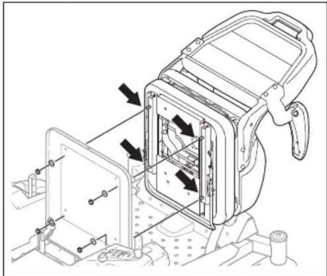 HUSQVARNA Z 342iF - Namestitev sedeža - 1