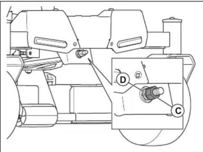HUSQVARNA Z 342iF - Nastavitev vzporednosti kosišča - 3