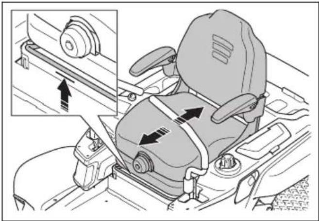 HUSQVARNA Z 342iF - So stellen Sie die Sitzposition ein - 1