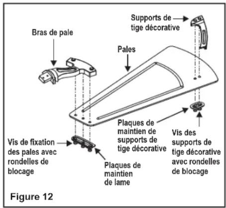 Progress Lighting P250098 - Fixation des pales aux bras des pales - 1