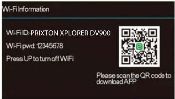 Prixton Xplorer DV900 - Download the app and connect the camera's Wi-Fi network - 1