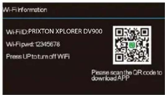 Prixton Xplorer DV900 - Connexion à l'application zero CAM - 1