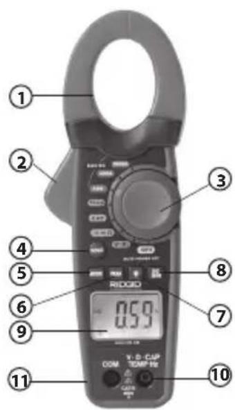 RIDGID Micro CM-100 - Kezelőszervek - 1