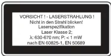 EINHELL TC-IT 550 - Cuidado: Radiación láser - 1