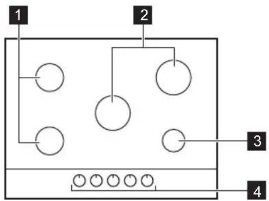 ARTHUR MARTIN AGS7524SX - Description de la table de cuisson - 1