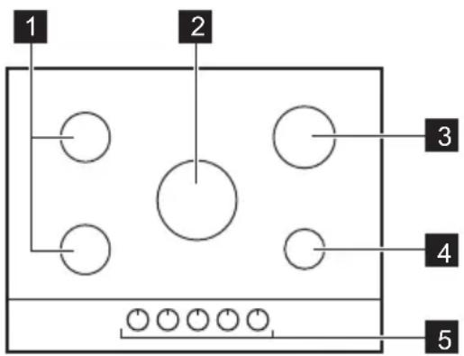 ARTHUR MARTIN AGS7536XX - Description de la table de cuisson - 1