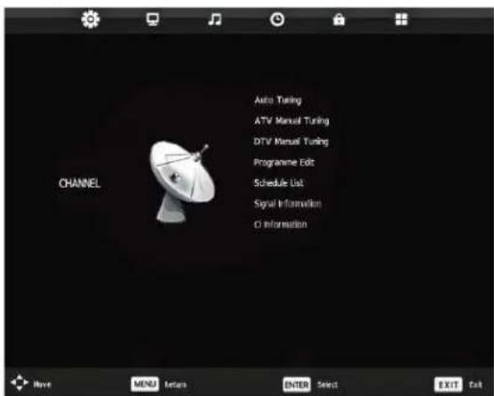DENVER LED-5585 - Menu chaînes - 2