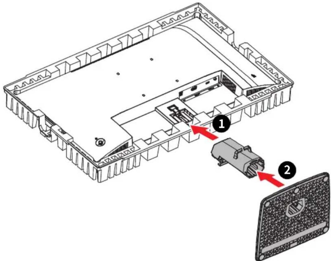 MSI PRO MP242 E14C - Installation du pied de support - 1