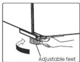 HISENSE FF3N229NEIC - Leveling of appliance (if needed): - 2