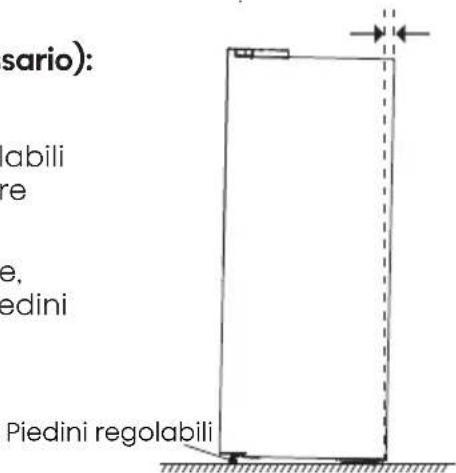 HISENSE FF3N229NEIC - Livellamento dell'apparecchio (se necessario): - 2