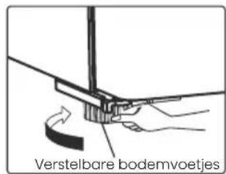 HISENSE FF3N229NEIC - Waterpas zetten van het apparaat (indien nodig): - 3