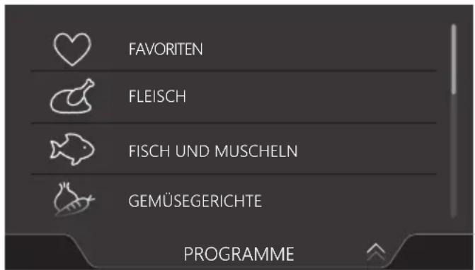 Atag ZX4674M - Programme auswählen - 1