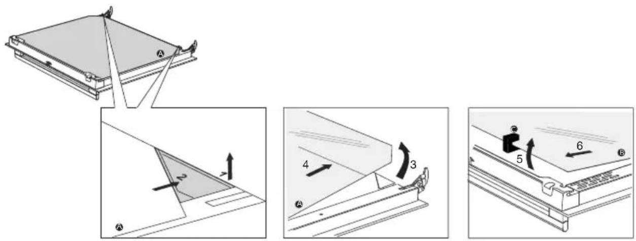 Atag ZX4674M - Removing the oven door glass - 1