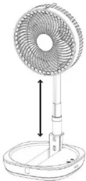 Be Cool BCFFANBAT2601 - Höhenverstellung des Ventilators - 1