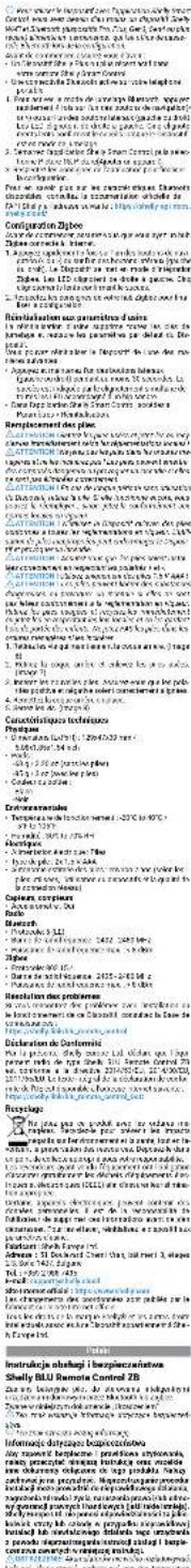 Shelly Blu Remote Control ZB - 1