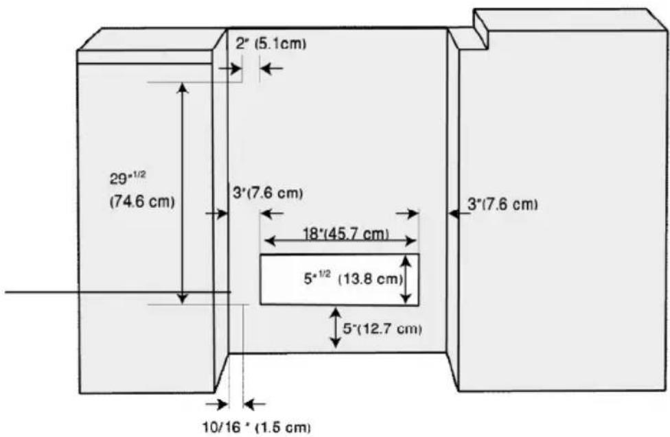 WHIRLPOOL YUFE50M4SS - Dégagements et dimensions - 1