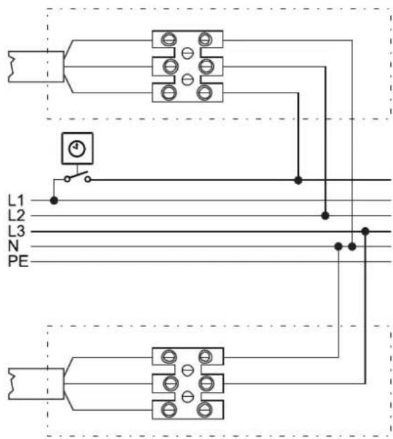 DIMPLEX FPE 200E - Possibilités de raccordement - 1