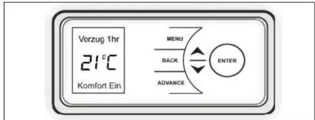 DIMPLEX RCE 050 - Time specification for Comfort Mode - 1