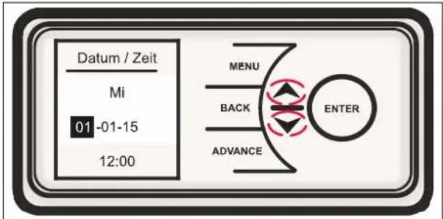 DIMPLEX RCE 050 - Date/Time setting - 2