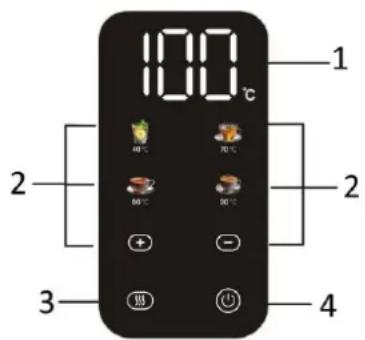 Emerio WK-132230 - Panel sterowania i wyświetlacz - 2