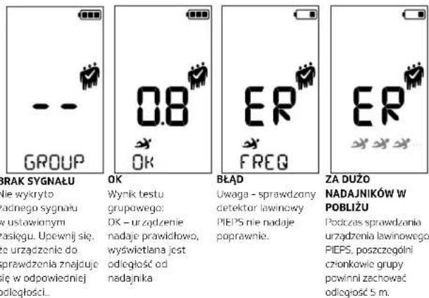 Pieps Mini IPS - TAK WEJDZIESZ W TRYB SPRAWDZANIA GRUPY: - 2