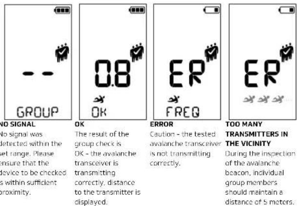 Pieps Mini IPS - HOW TO ENTER THE GROUP CHECK MODE: - 2