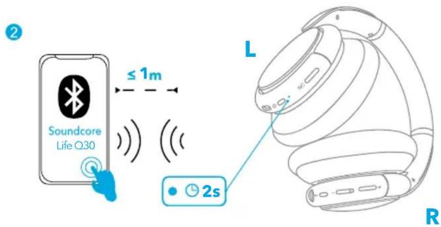 Anker Soundcore Life Q30 - In-/uitschakelen - 3