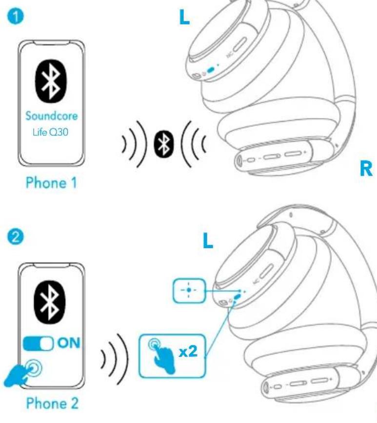 Anker Soundcore Life Q30 - Parowanie z innym urządzeniem - 1