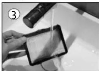 DOMO DO1128S - CLEANING OR REPLACING THE HEPA FILTER IN FRONT OF THE AIR OUTLET - 3
