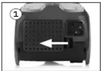 DOMO DO1128S - CLEANING OR REPLACING THE HEPA FILTER IN FRONT OF THE AIR OUTLET - 1