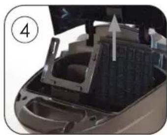 DOMO DO1137S - Replacing the dust bag and cleaning the motor filter - 3