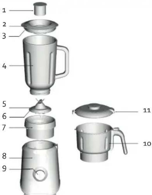 DOMO DO1040BL - TEILE - 1