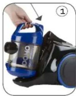 DOMO DO1012S - STOFRESERVOIR LEEGMAKEN EN REINIGEN - 1