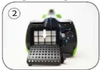 DOMO DO1012S - CLEANING OR REPLACING THE HEPA FILTER IN FRONT OF THE AIR OUTLET - 2
